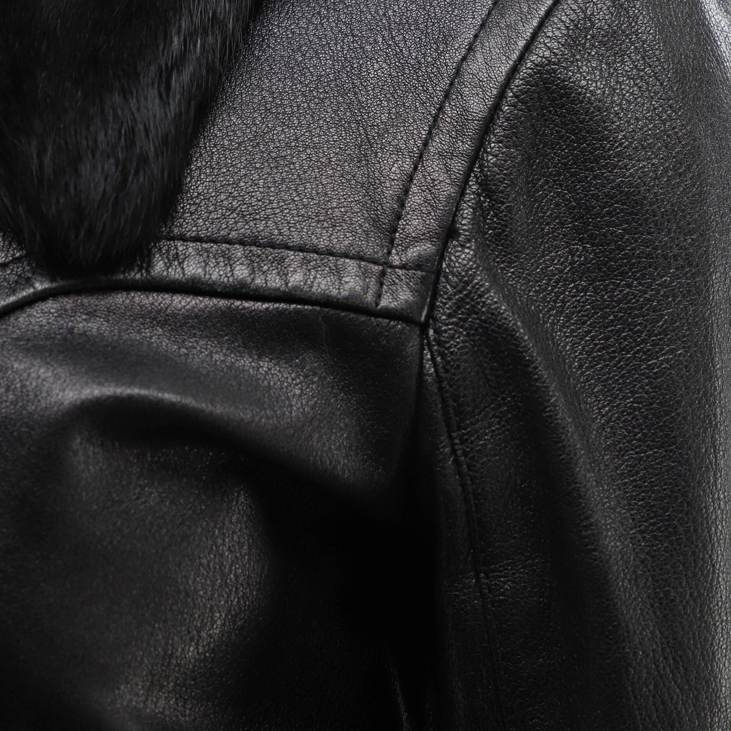 Louis Vuitton Women's Two Pocket Zip Jacket Leather with Fur
