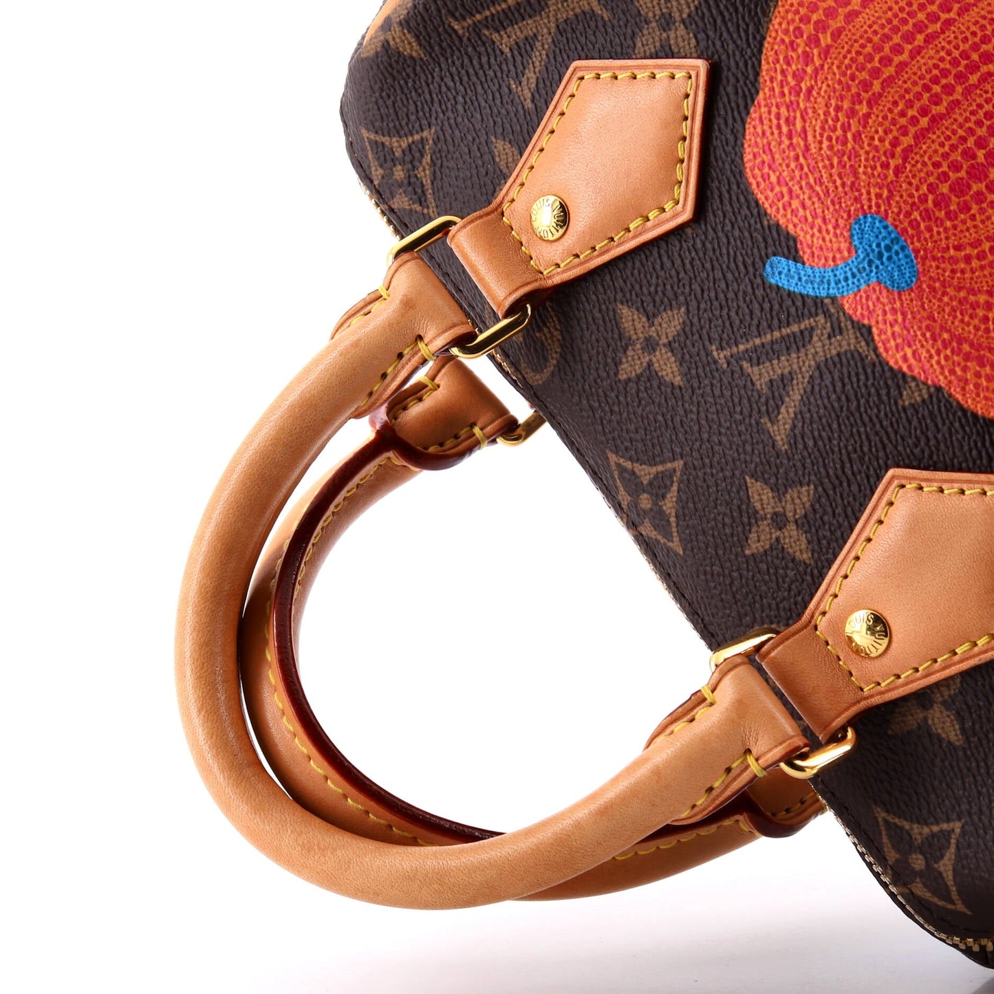 Louis Vuitton Speedy Bandouliere Bag Yayoi Kusama Pumpkins Monogram Canvas 20