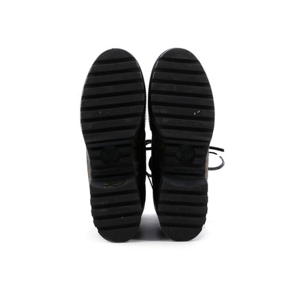 Louis Vuitton Women's Laureate Platform Desert Boots Suede with Monogram Canvas