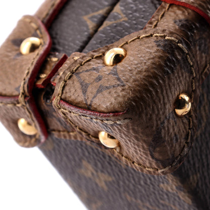 Louis Vuitton Petite Malle Handbag Reverse Monogram Canvas