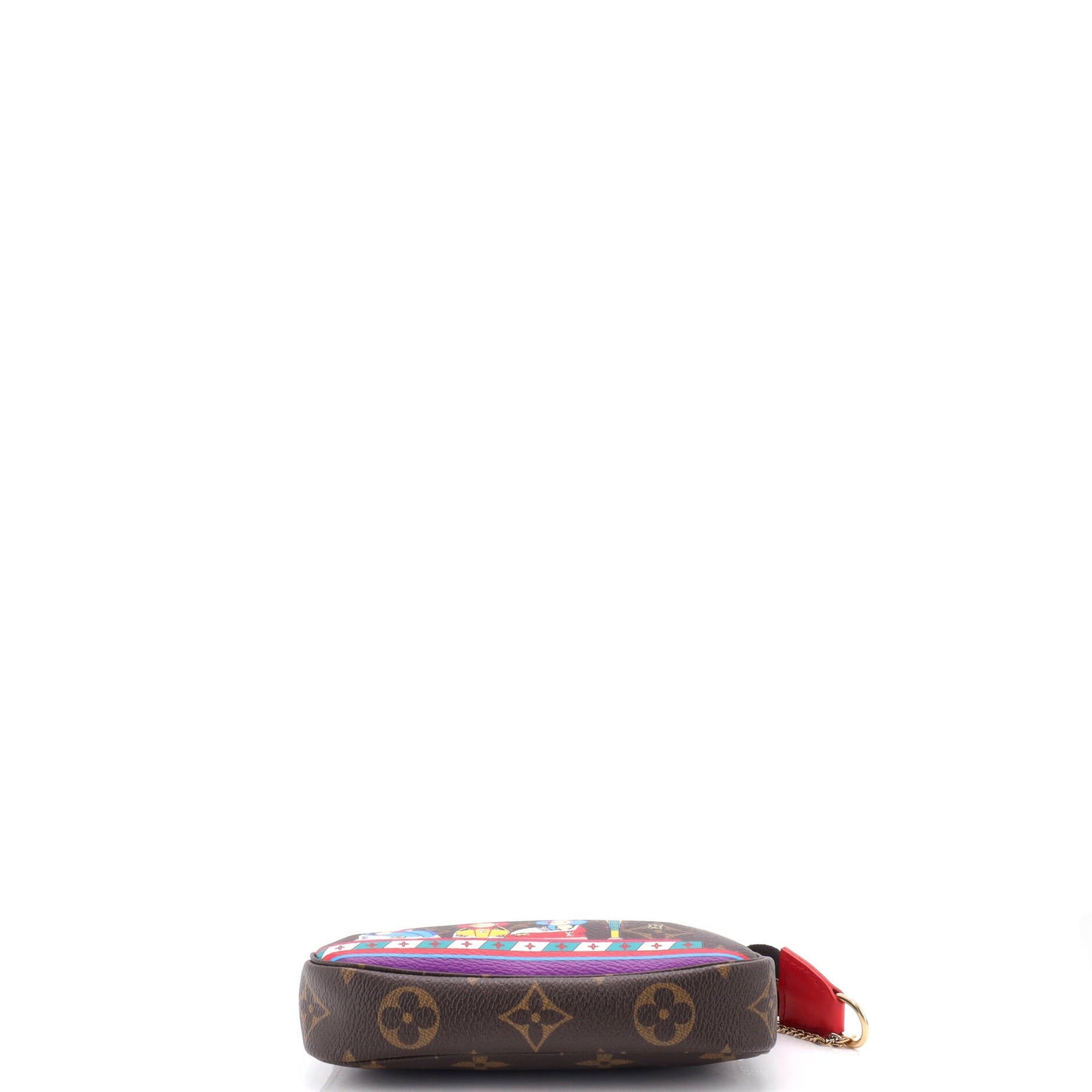 Louis Vuitton Pochette Accessoires Limited Edition Vivienne Xmas Monogram Canvas Mini
