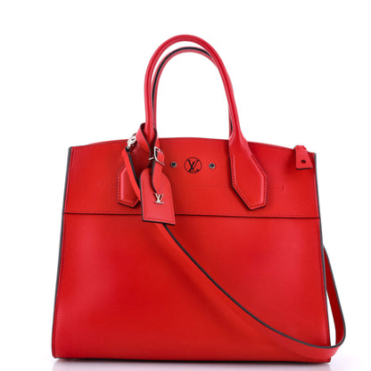 Louis Vuitton City Steamer Handbag Leather MM