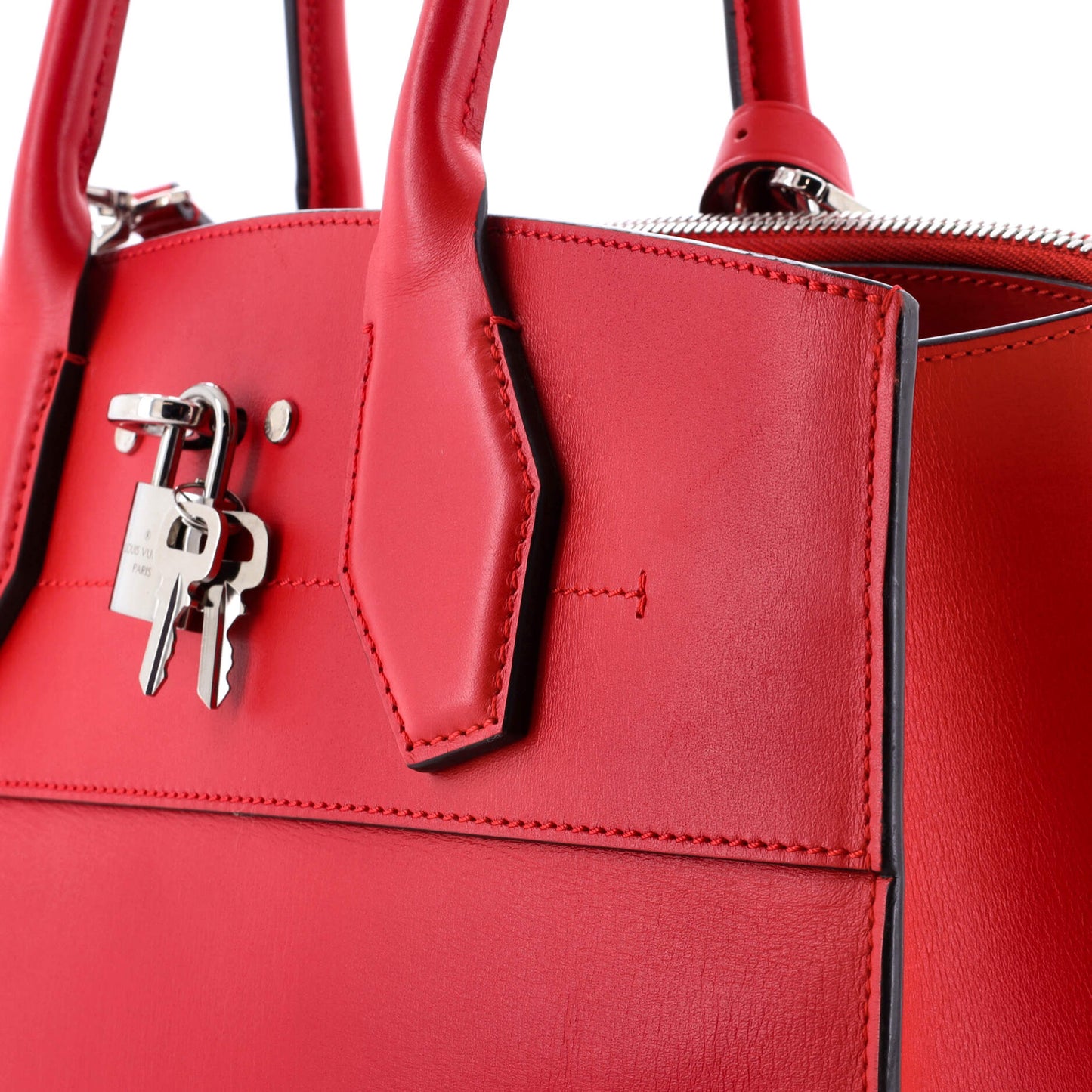 Louis Vuitton City Steamer Handbag Leather MM