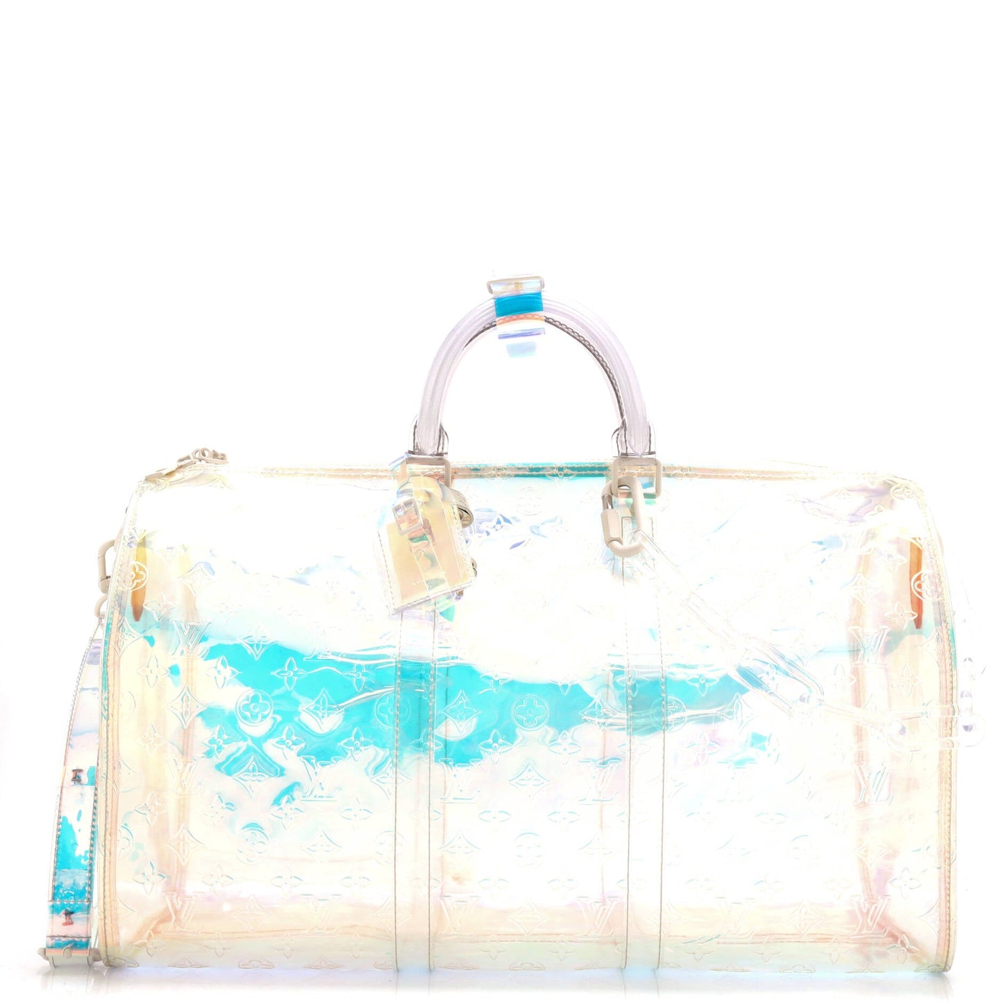Louis Vuitton Keepall Bandouliere Bag Limited Edition Monogram Prism PVC 50