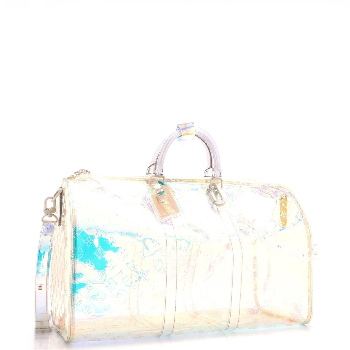 Louis Vuitton Keepall Bandouliere Bag Limited Edition Monogram Prism PVC 50