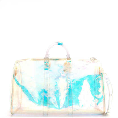 Louis Vuitton Keepall Bandouliere Bag Limited Edition Monogram Prism PVC 50