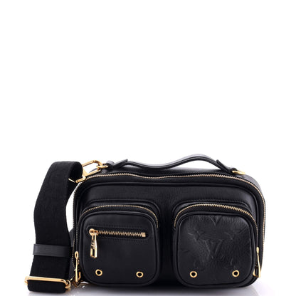 Louis Vuitton Utility Crossbody Bag Calfskin with Embossed Monogram Detail