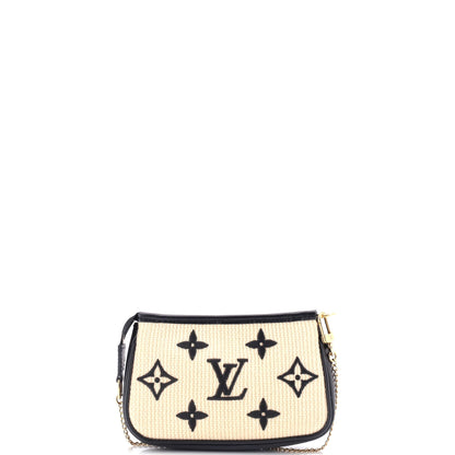 Louis Vuitton Pochette Accessoires Monogram Giant Embroidered Cotton Mini
