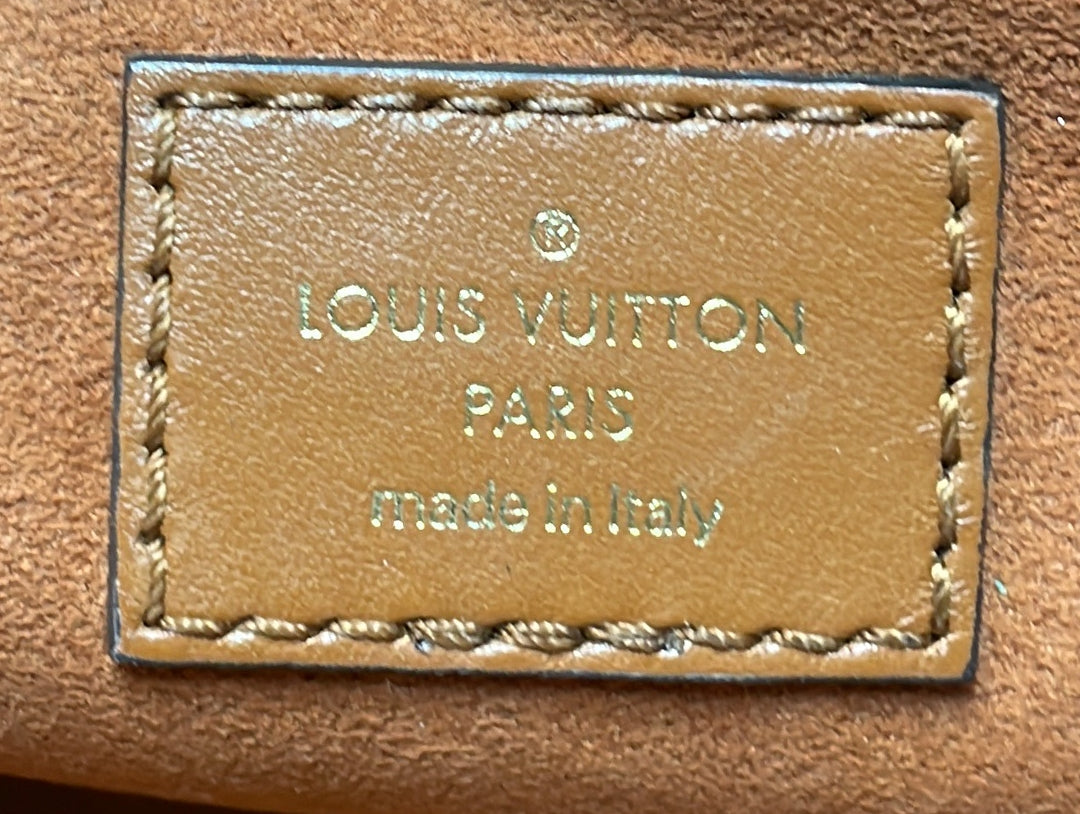 Louis Vuitton Petit Bucket NM Bag Raffia with Leather