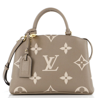 Louis Vuitton Petit Palais Handbag Bicolor Monogram Empreinte Giant