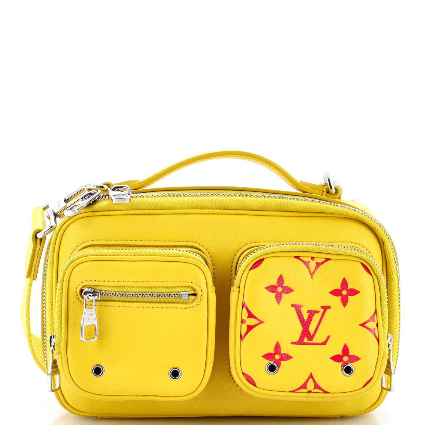 Louis Vuitton Utility Crossbody Bag Calfskin with Embossed Monogram Detail