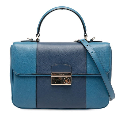 Prada B2485C Saffiano Leather 2way Handbag