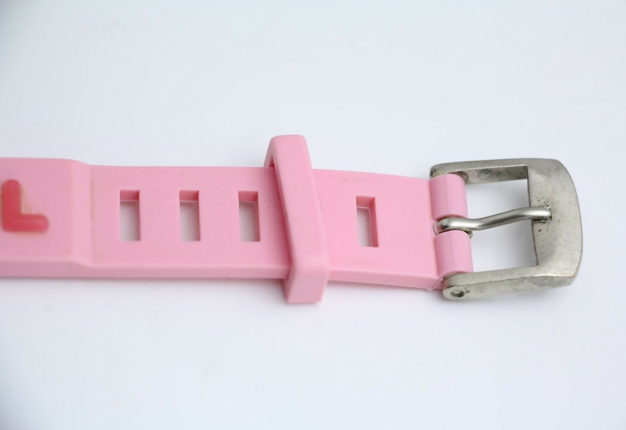 Chanel Vintage 99P Rubber Pink with Peach Wording Bracelet