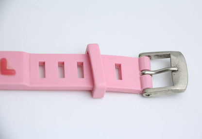 Chanel Vintage 99P Rubber Pink with Peach Wording Bracelet