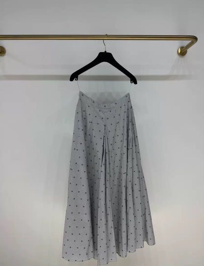 Chanel 22S polka dot striped skirt