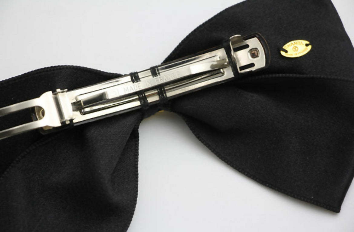 Chanel Vintage 1981-85 Silk 3D Bow Hairpin