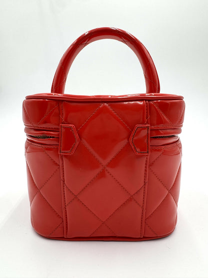 Chanel 1995 Vintage Barbie Red Heart-Mirror Vanity Case Bag