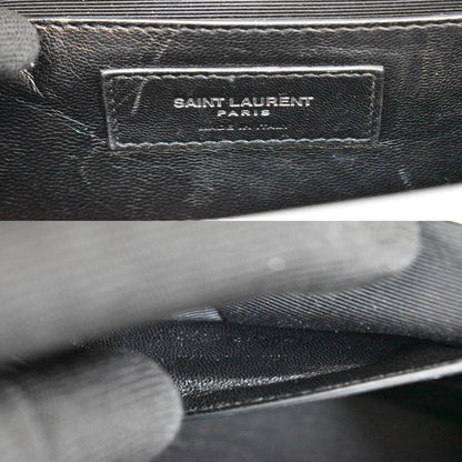 YVES SAINT LAURENT Envelope Medium Chain Leather Shoulder Bag White
