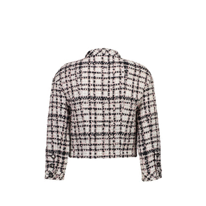 Chanel 20P Size 34 Jacket Tweed Black/White/Ecru/Pink