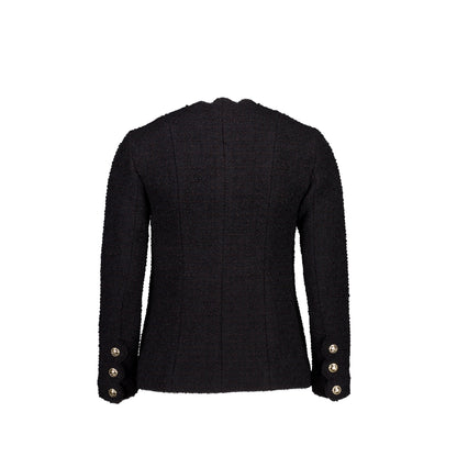 Chanel 20k Size 34 Jacket Wool/Silk Black