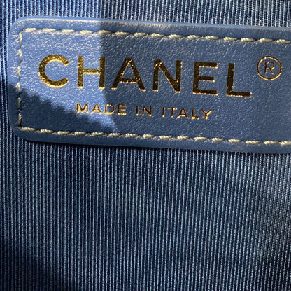 CHANEL Bi Classic Quilted Lambskin Leather Waist Bag Blue