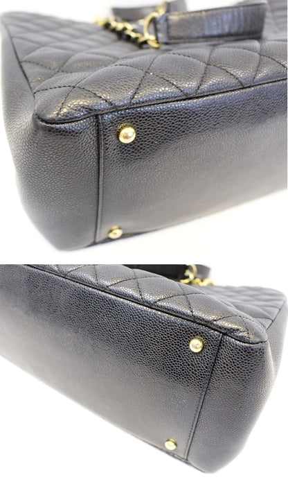 CHANEL Caviar Leather Black XL Grand Shopping Tote Bag