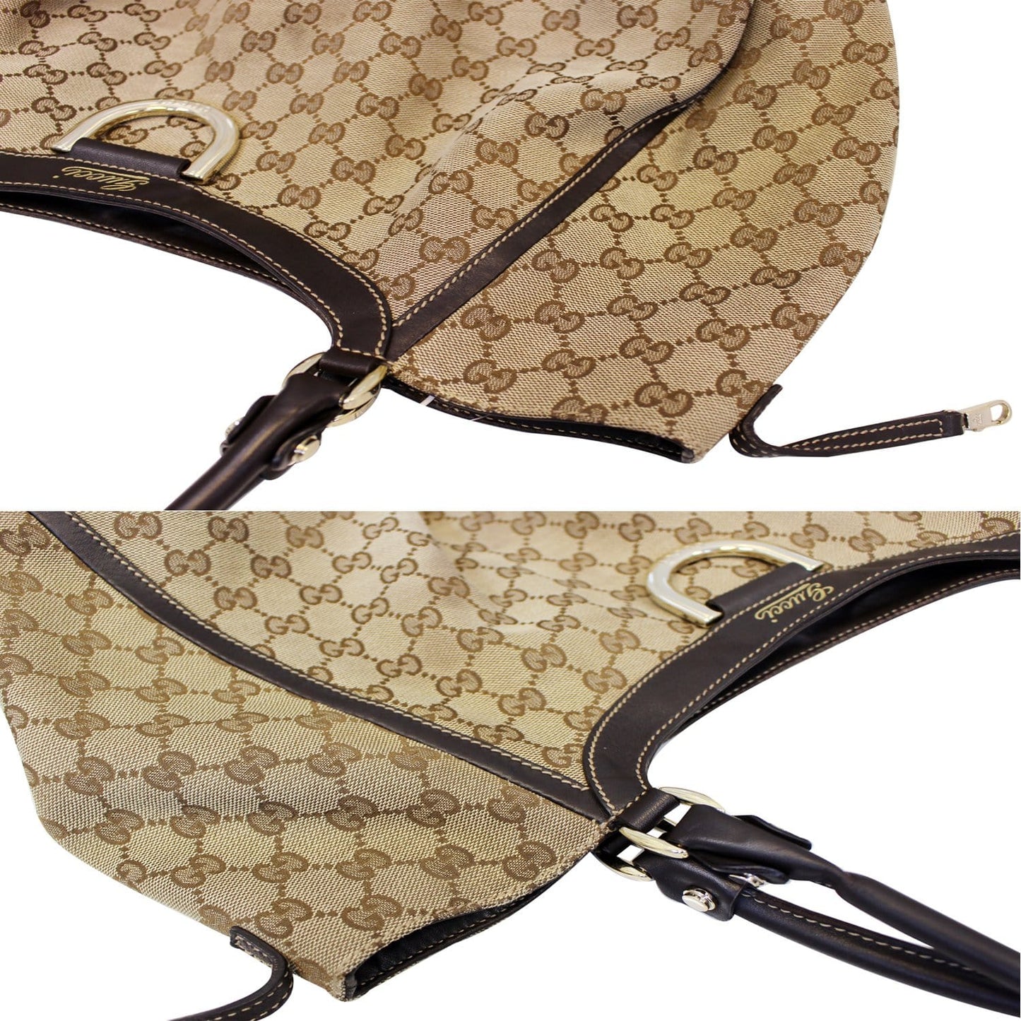 GUCCI Abbey D Ring GG Canvas Large Hobo Bag 189835