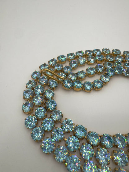 Chanel Vintage Barbie 1995P Baby Blue Iridescent Dangle Belt
