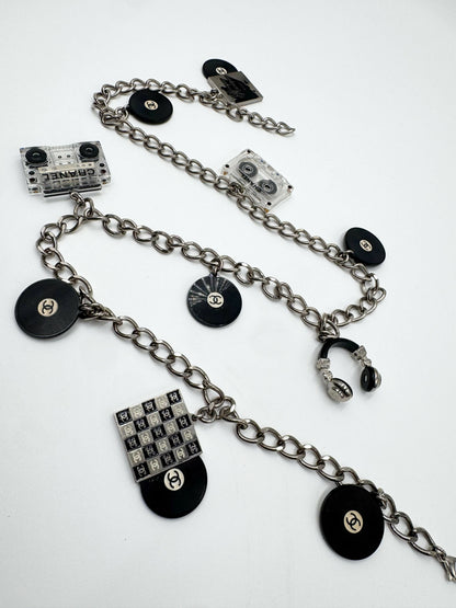 Chanel 2004 Music Motif Chain Necklace Belt