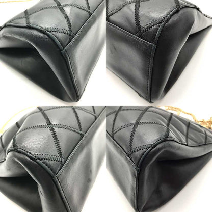 Chanel Leather Bicolore Double Chain Tote Bag