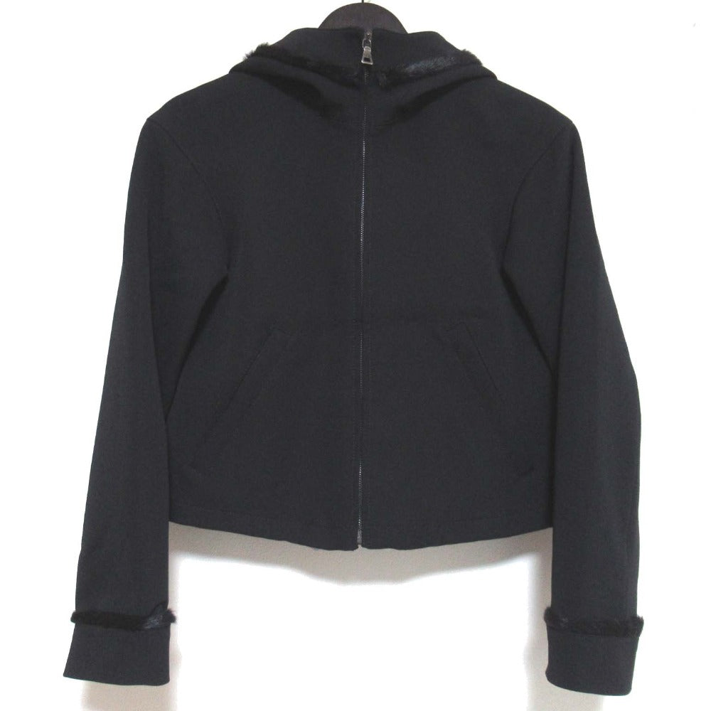 Prada Sport Nylon Goat Fur Jacket