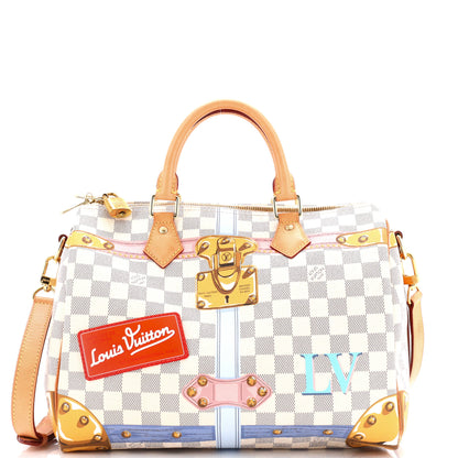 Louis Vuitton Speedy Bandouliere Bag Limited Edition Damier Summer Trunks 30