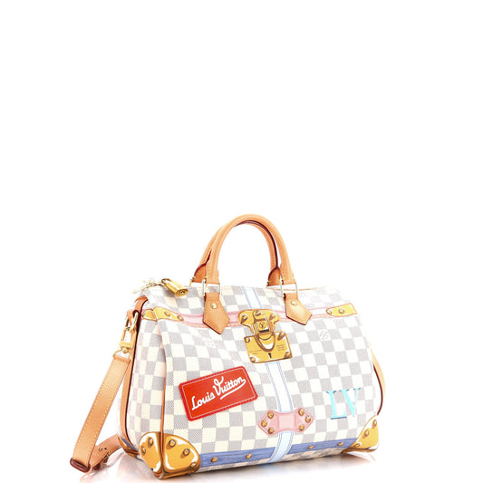Louis Vuitton Speedy Bandouliere Bag Limited Edition Damier Summer Trunks 30