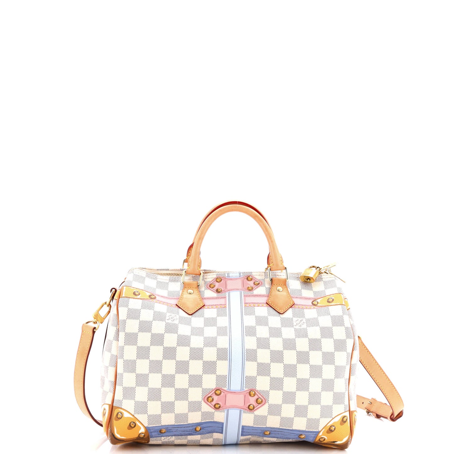 Louis Vuitton Speedy Bandouliere Bag Limited Edition Damier Summer Trunks 30
