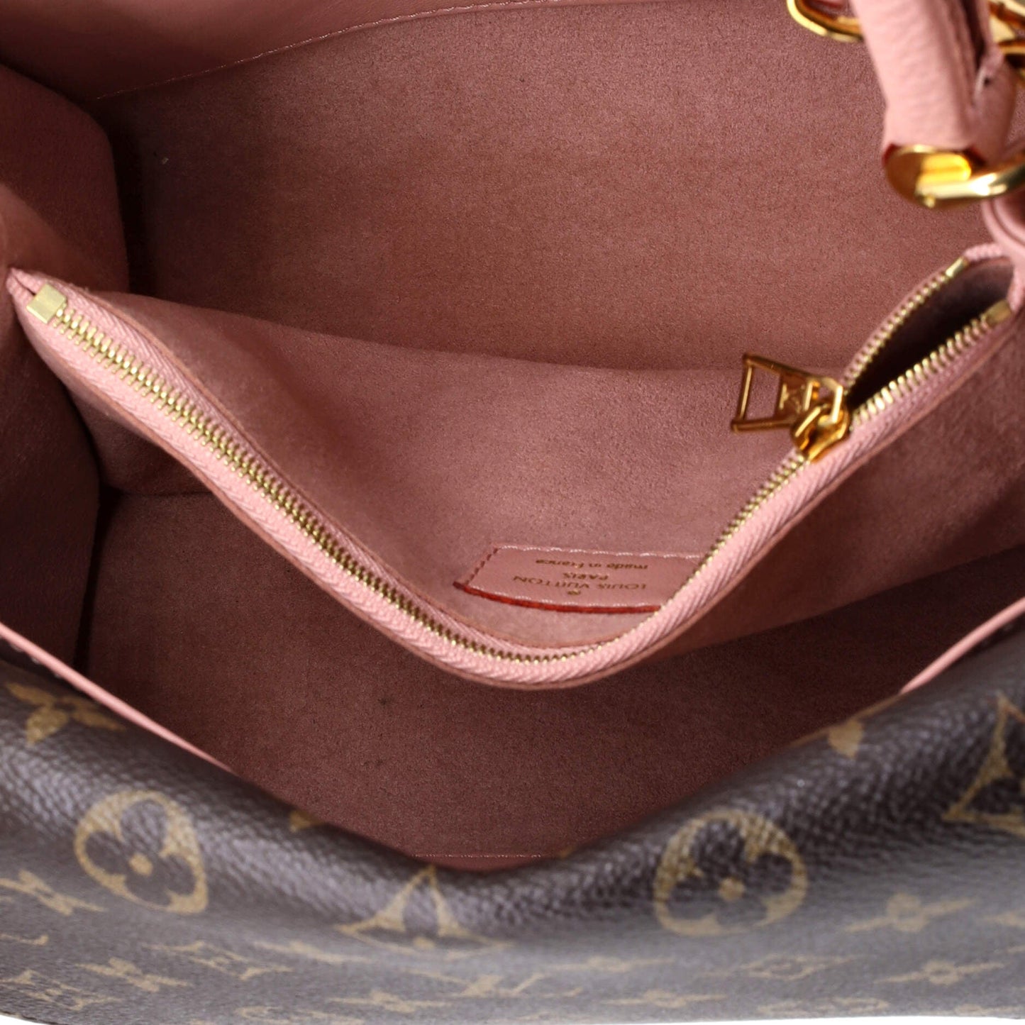Louis Vuitton Double V Handbag Calfskin with Monogram Canvas