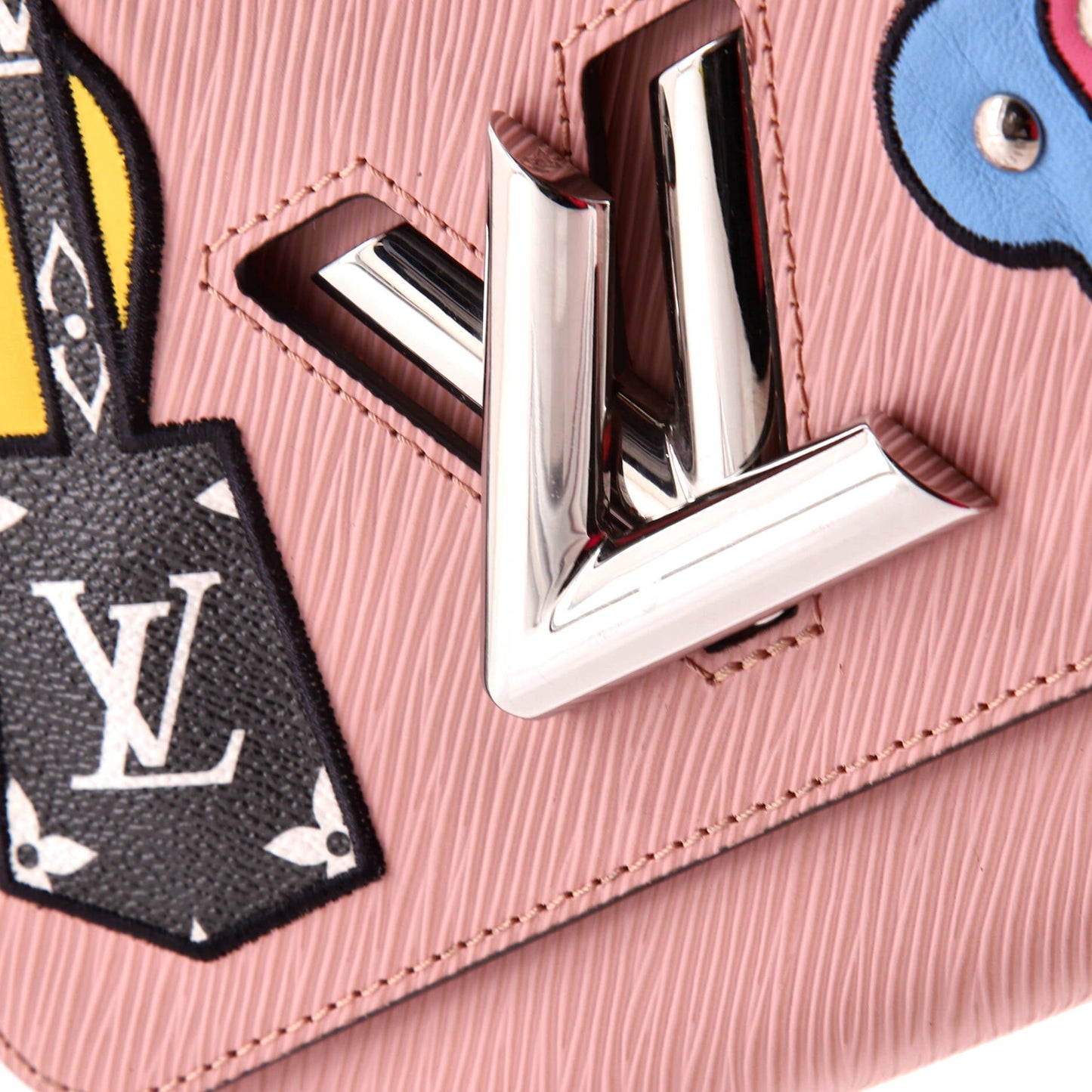 Louis Vuitton Twist Handbag Limited Edition Patches Epi Leather MM