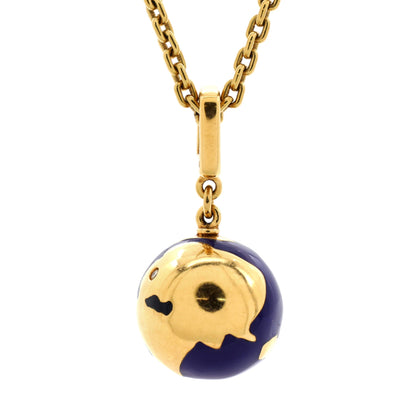 Louis Vuitton Globe Pendant Charm Pendant & Charms 18K Yellow Gold with Enamel and Diamond