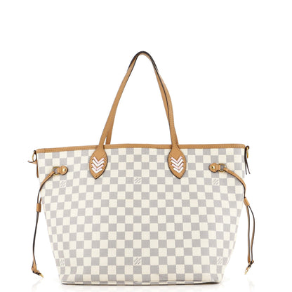 Louis Vuitton Neverfull NM Tote Damier with Braided Detail MM