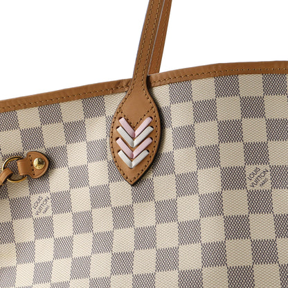 Louis Vuitton Neverfull NM Tote Damier with Braided Detail MM