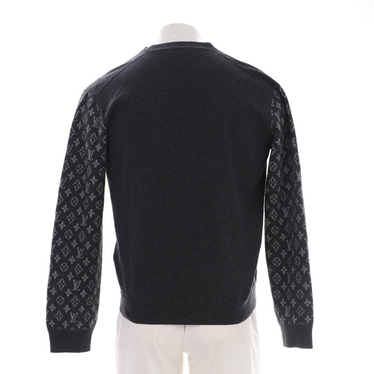 Louis Vuitton Men's V-Neck Cardigan Monogram Wool and Cashmere Blend