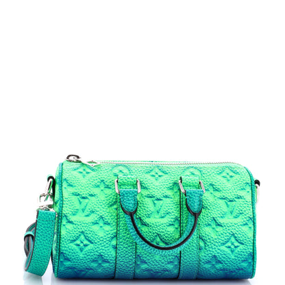 Louis Vuitton Keepall Bandouliere Bag Limited Edition Illusion Monogram Taurillon Leather XS