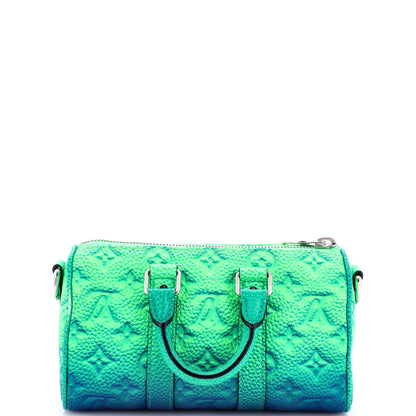 Louis Vuitton Keepall Bandouliere Bag Limited Edition Illusion Monogram Taurillon Leather XS