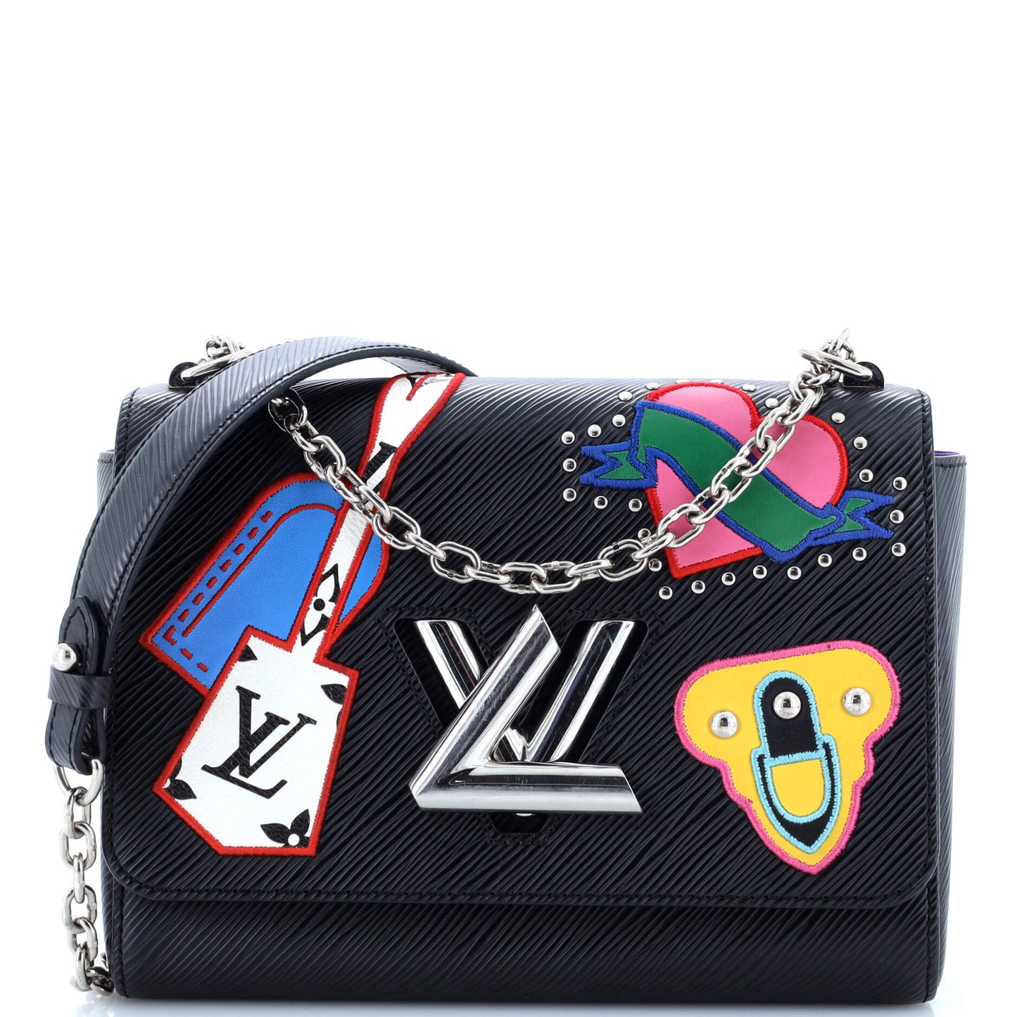 Louis Vuitton Twist Handbag Limited Edition Patches Epi Leather MM