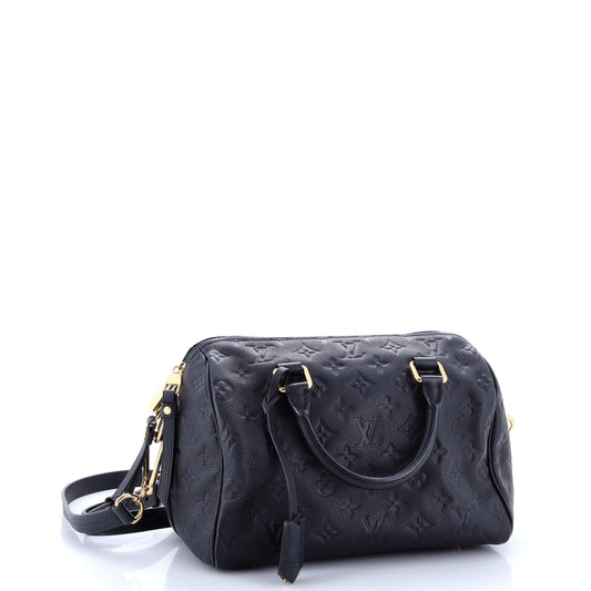 Louis Vuitton Speedy Bandouliere Bag Monogram Empreinte Leather 25