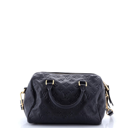 Louis Vuitton Speedy Bandouliere Bag Monogram Empreinte Leather 25