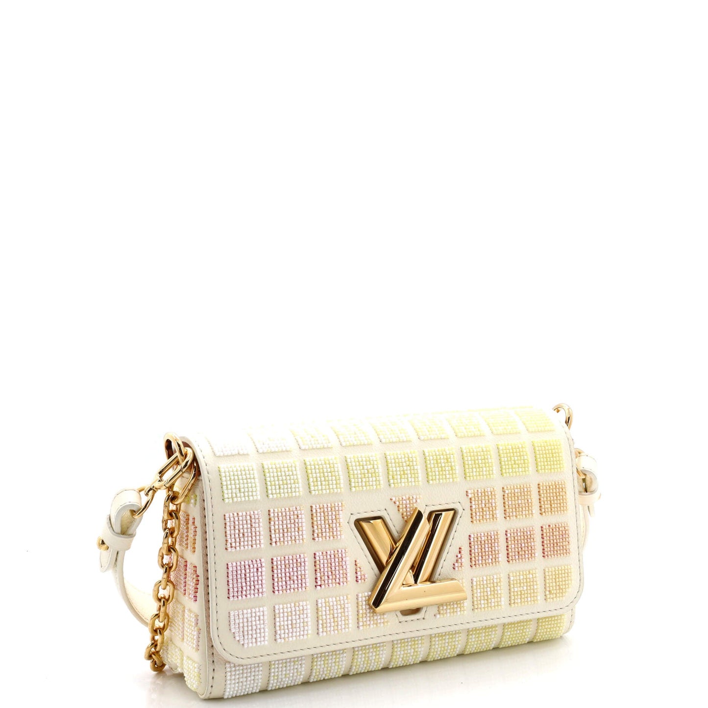 Louis Vuitton Twist West Handbag Beaded Damier