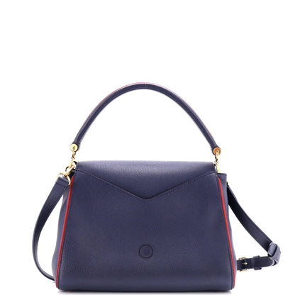 Louis Vuitton Double V Handbag Calfskin with Monogram Canvas