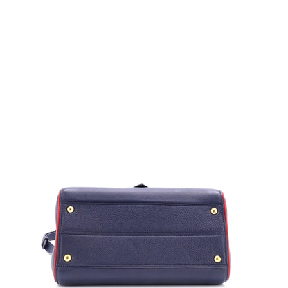 Louis Vuitton Double V Handbag Calfskin with Monogram Canvas