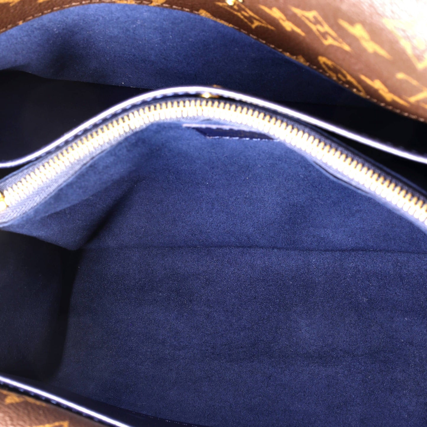 Louis Vuitton Double V Handbag Calfskin with Monogram Canvas