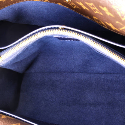 Louis Vuitton Double V Handbag Calfskin with Monogram Canvas